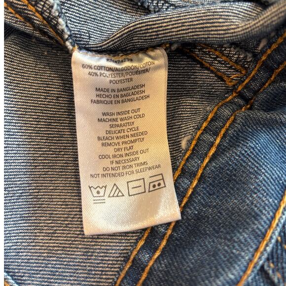 DKNY Girls Denim Long Sleeve Jean Jacket Snap Closure Spell Out Pink Size 6 - Picture 6 of 7